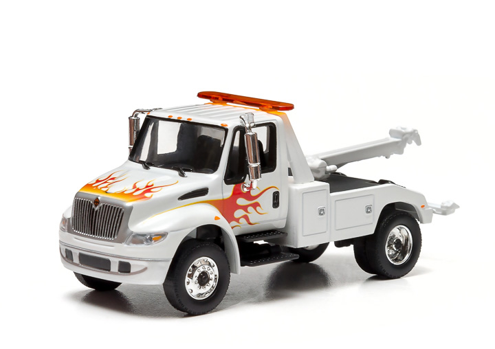 White Cab with Flames