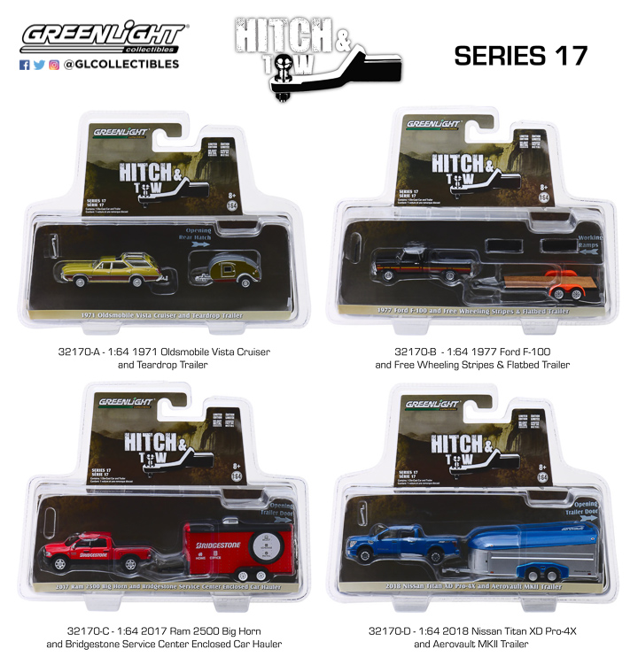 Greenlight  HITCH /& TOW  2017 Dodge Ram 2500 w//  Dump  Trailer