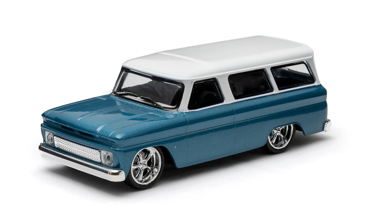 1:43 1966 Chevy Suburban – Blue with White Roof - New Tooling